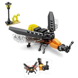 Vilbocr Mini Insect Building Blocks Toy Insect Collection Building Block Set Insects Collection Building Blocks Bugs Toy Building Sets for Kids 6+ (Firefly)