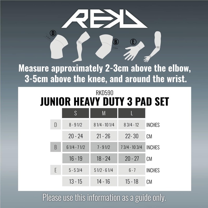 REKD Junior Heavy Duty Triple Pad Set, Complete Protection Pack,