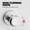 Kwikset Tylo Dummy Door Knob, Single Sided Handle for Closets,