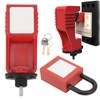 Lock Circuit Breaker Lockout Alloy Serrated Nylon Padlock 25mm Lockhole