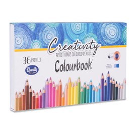 Colourbook Creativity Set mit 36 Buntstiften, bruchsichere Mine, 4 mm, umweltfreundliches Holz