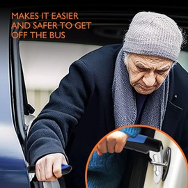 2 Stück Ausstiegshilfe Auto - Auto Griff Senioren - Auto Gadgets, Aluminium, 180KG Tragkraft, Rostschutz, mit Sicherheitsfensterhammer-Funktion, für Auto, Wohnmobil, Lkw-Türen(Blau)