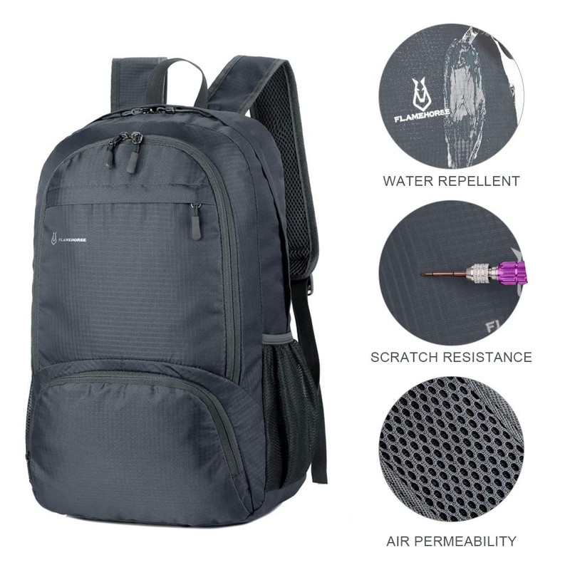 FLAMEHORSE Backpack 30L Foldable Backpack High Capacity Ultralight Rucksack Sturdy
