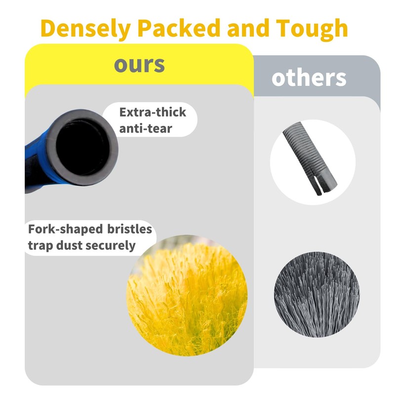 4 Pack Screw on Webster Cobweb Duster Head for Pole,Spider