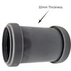 SHMOX 32mm Grey Pushfit Straight Pipe Coupler- Waste Pipe and