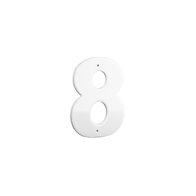 Montague Metal Products 6" Aluminum House Number 8 Outdoor Plaque,
