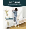 WOA WOA Step Ladder, Widen Pedals Foldable Step Stool, Lightweight
