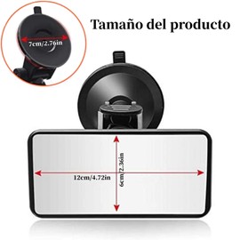 Espejo retrovisor del coche del bebé, Rotación de 360 grados espejo observación para bebés, Ventosa de gran angular ajustable espejo. accesorios interiores del coche, para coche, SUV