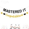 DONCIDAY Mastered It Graduation Decorations Gold and Black Glittery Congratulation