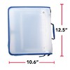 Case-it Transulcent Go Tab Zipper Binder, 2" O-Ring with 5-Color