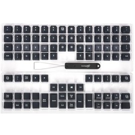 Advantage360 Steel Blue Keycap Set - PBT Plastic | Dye-Sublimated Legends | 92 Key Set | Logo Keycap Puller (Dvorak)