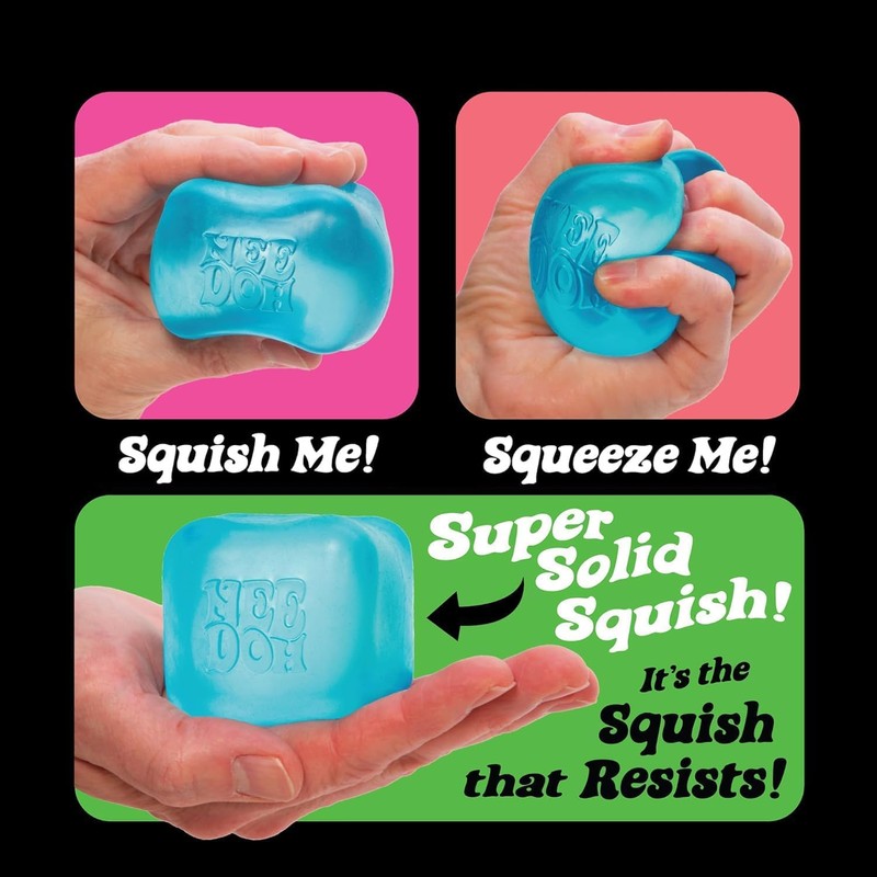 Schylling NeeDoh Nice Cube -Sensory Squeeze Toy with Super Solid