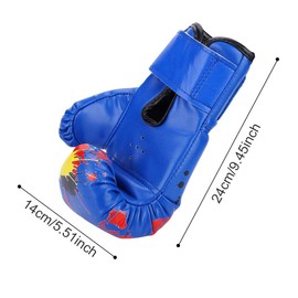Guantes de Boxeo para ni?os de Poliuretano para Sparring y Entrenamiento, para ni?os de 2 a 11 a?os, Color Azul Equipo Deportivo Infantil