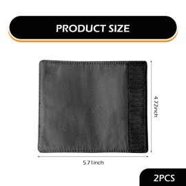 Polcatay 2 PCS Car Door Handle Protector, Suede Anti-Scratch Breathable Decorative Cover, Velcro Mounted Front Rear Roof Door Pull Handle Anti-Slip Cleanable Accessories, for Most Cars Trucks (Black)