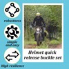 Motorcycle Helmet Quick Release Buckle Replacement Kit,Stainless Steel Chin Strap