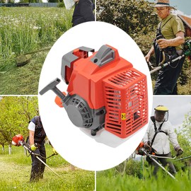 LyeXD 63.3cc 2 Stroke Petrol Engine Air-Cooled, 2.2kW Hand-Pull Start Gas Powered Engine Motor with Clutch, 7500r/min, 0.34gal Fuel Tank, Mini Gasoline Motor Engine for Weed Whackers