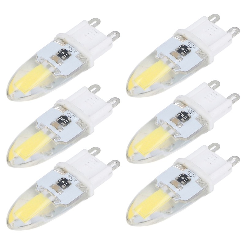 6PCS G9 LED COB Light Bulb 500LM Ceiling Lamp Bulb