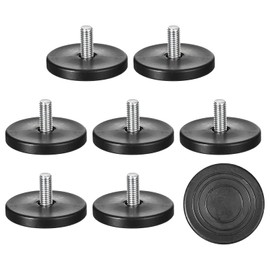 sourcing map M8 Thread Adjustable Furniture Levelers, 8Pcs M8x18mm Furniture Leveling Leg Screw in Threaded Furniture Glide Leveling for Table, Chair, Furniture Legs, Black