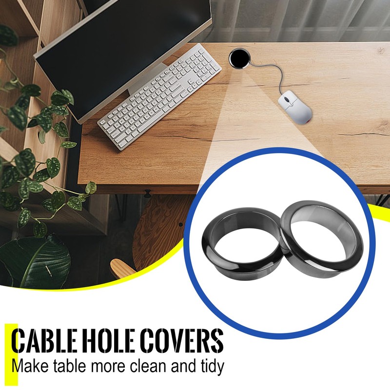 5Pcs 50mm (2 Inch) Cable Hole Cover, ABS Desk Grommet,