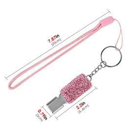 Biiange 2 Pack Bling Pink Whistle, Whistle for Coaches with Lanyard, Coaches Referee Sports Whistles, Loud Metal Sports Whistle Sets for Coaches, Referees, and Hikers (Pink)