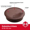 Gedotec Cable grommet desk made of sturdy ABS plastic, pack