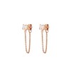 Pura Vida Rose Gold-Plated Raw Gem Chain Wrap Earrings -