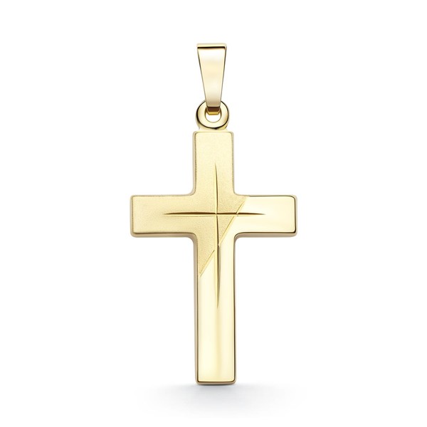 EDELIND Cross Pendant Gold 333/8 Carat Real Gold Pendant Gold