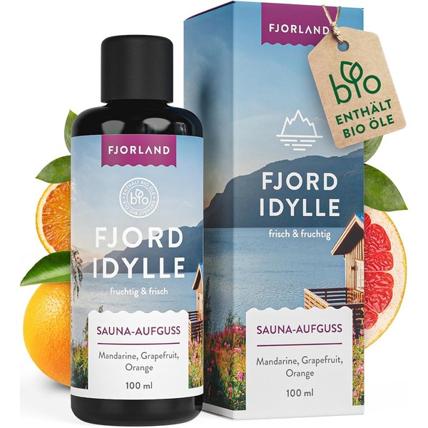 FJORLAND® Fjordidylle Sauna Infusion Fruity with Organic Oils from Mandarin,