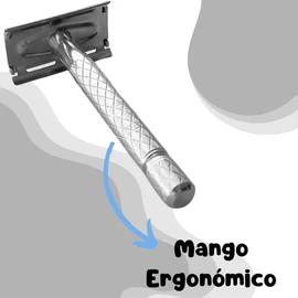 UNIVERSOENLÍNEA.COM Rastrillo Clasico Afeitar Barba Hombres Clásico Doble Filo Dr. Mr Acero Inoxidable Metalico + 10 Navajas de Repuesto de Alta Calidad