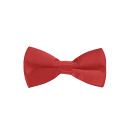Generic Classic Pre-tied Bow Tie Adjustable Length Satin Bowtie for Mens Women Wedding Party (Red)