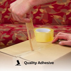 PSBM Packing Tape, 5.7 Inch x 72 Yards, 12 Pack, Clear, 2 Mil, Acrylic Packaging Tape for Dispenser Refill, Moving, Storage, Shipping