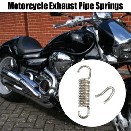 A ABSOPRO Set of 4 Exhaust Springs Motorcycle Exhaust Pipe Spring 43 mm with U-Shape Hook