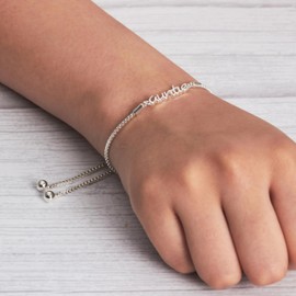 Philip Jones Silver Plated Auntie Bracelet Created with Zircondia® Crystals