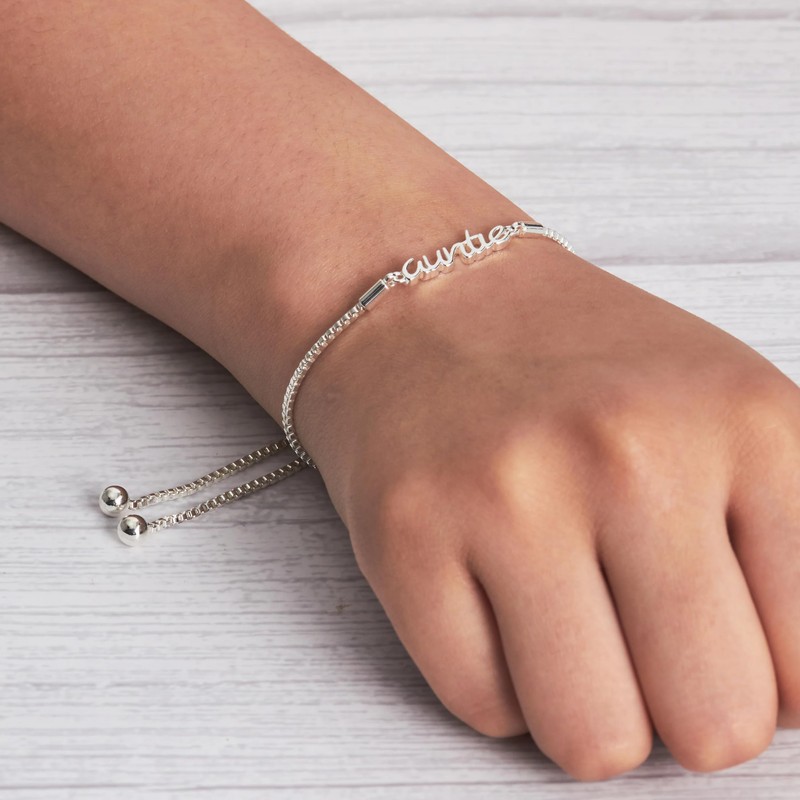 Philip Jones Silver Plated Auntie Bracelet Created with Zircondia® Crystals