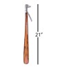 FootFitter 21" Tortoiseshell Spoon Shoe Horn with Nickel Plated Dog