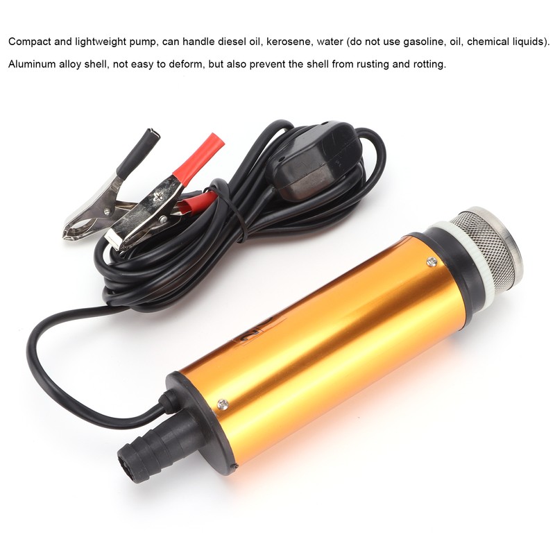DC 24V Fuel Transfer Pump Electric Portable Mini Aluminium Alloy