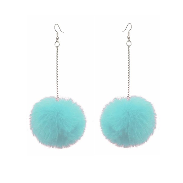 arete de pompón para mujer, bonitos y coloridos aretes de