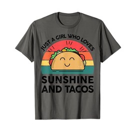 Girl Love Sunshine Taco Cinco Mayo Funny Mexican Graphic Tee T-Shirt