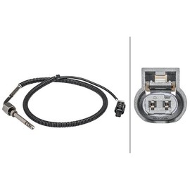 HELLA 6PT 358 181-411 Sensor, Exhaust Gas Temperature – 2-Pin – Screwed – Cable: 640 mm