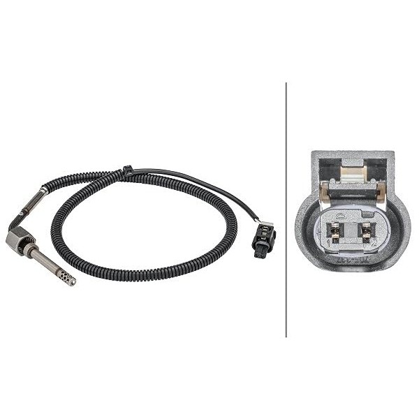 HELLA 6PT 358 181-411 Sensor, Exhaust Gas Temperature – 2-Pin