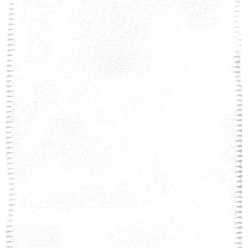 Caspari Solid White Satin Wired Ribbon - 27 Foot Spool