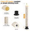 Da by 3 Pcs Flickering Flameless Battery Operated Taper Candle-Window