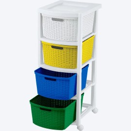 Organizador Accesorios Niño Plástico Cajonero 4 Cestas Rimax Niño