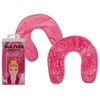 Pink neck pillow with gel beads for cooling/heating approx. 29