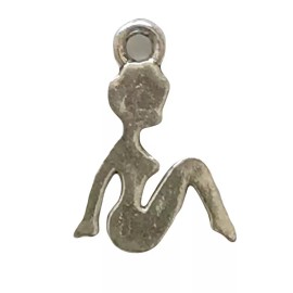 Unbranded 10 Pcs Yoga woman Tibetan Silver Charms~11 mm~Bracelet~Pe