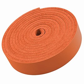 TOFL Correa de piel genuino de grano superior | 72 pulgadas de largo | 3/4 pulgadas de ancho | 1/8 pulgadas de grosor (78-8 onzas) | 1 tira de piel para proyectos de manualidades y manualidades, ropa, joyas, envoltura, color naranja