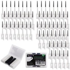 YEERSUO 300 PCS Soft Toothpick, Dental Toothpicks Brush Between Teeth, Disposable Dental Picks for Teeth Cleaning, interdental Picks Teeth Cleaning Tool, Black Colors