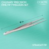 O'Creme Stainless Steel Precision Kitchen Tweezer Tongs 6.25" with Fine