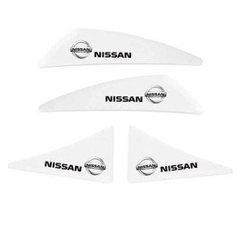 Car Door Guards Door Corner Protectors Corner Guards Stickers Car Door Protection Scratch Protection Stain Prevention Easy to Install and Remove 4-Piece Set (Fits Nissan, White)