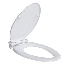 Minixi Self lifting toilet seat with No Cleaning Required, Non-Electric,Auto lifting toilet seat cover, Self raising, ABS Plastic, White, Suitable for Elongated or Oval Toilets